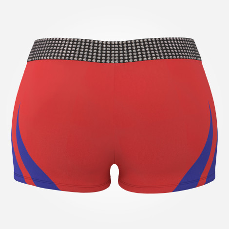 gymnastics sports bra and shorts shop red 1
