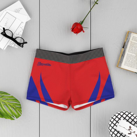 gymnastics sports bra and shorts shop red 6