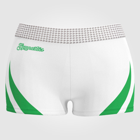 gymnastics sports bra and shorts shop white 0