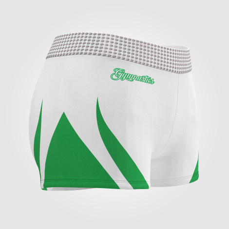 gymnastics sports bra and shorts shop white 3