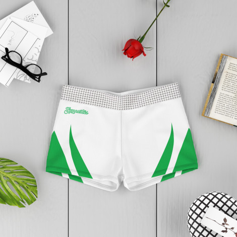 gymnastics sports bra and shorts shop white 6