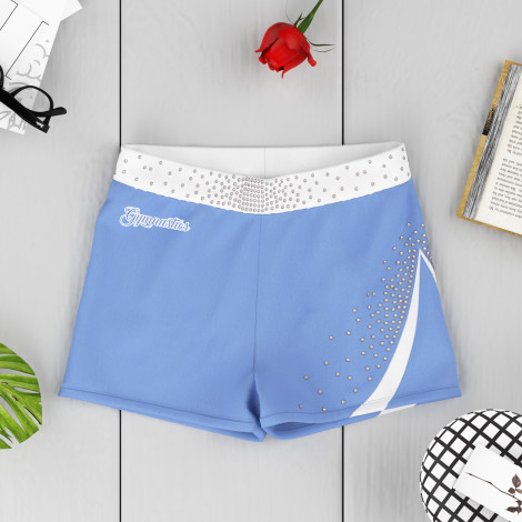 tumbling gymnastic shorts sky blue 6