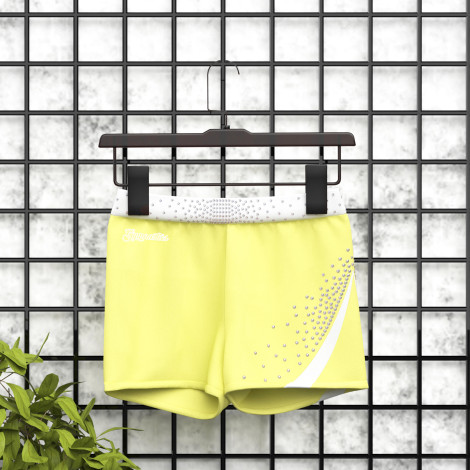 tumbling gymnastic shorts yellow 5
