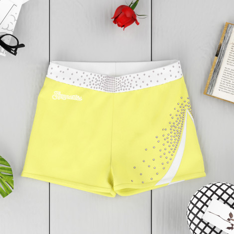 tumbling gymnastic shorts yellow 6