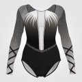best long sleeve black leotard black
