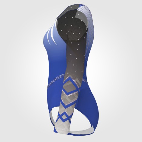 best long sleeve black leotard blue 2