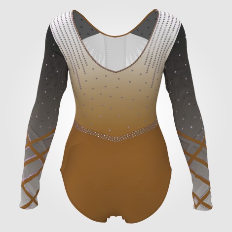 best long sleeve black leotard yellow 1