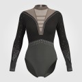 Team USA Long Sleeve Purple Leotard black