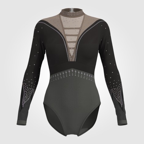 Team USA Long Sleeve Purple Leotard black 0