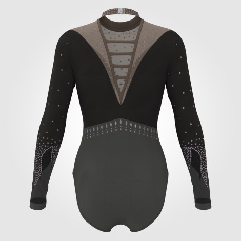 Team USA Long Sleeve Purple Leotard black 1