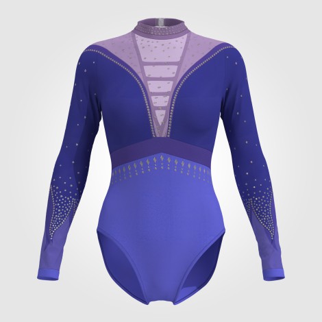 Team USA Long Sleeve Purple Leotard blue 0