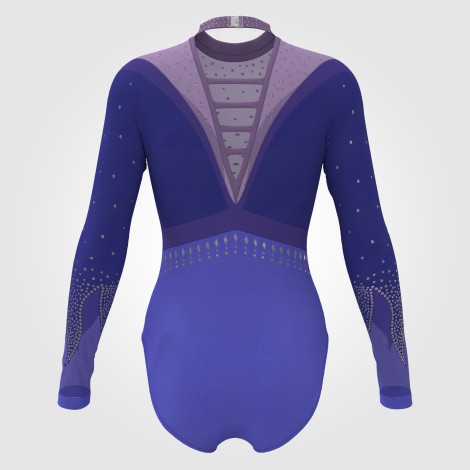 Team USA Long Sleeve Purple Leotard blue 1