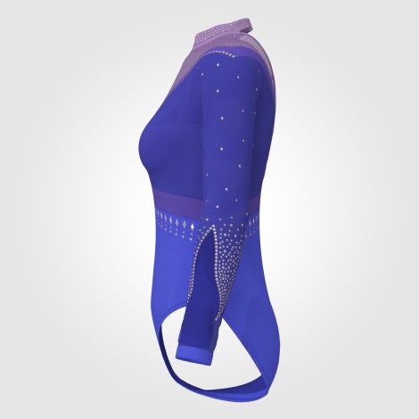 Team USA Long Sleeve Purple Leotard blue 2