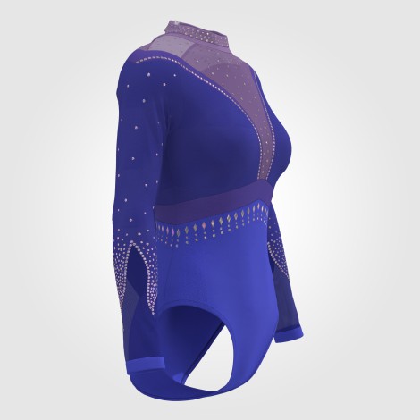 Team USA Long Sleeve Purple Leotard blue 3