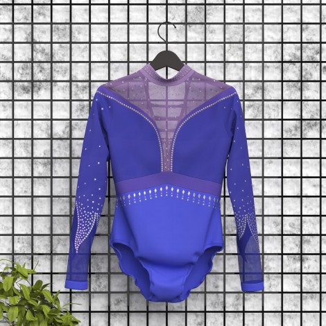 Team USA Long Sleeve Purple Leotard blue 5