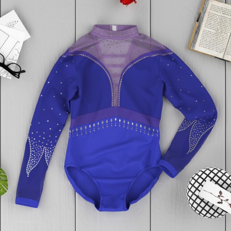 Team USA Long Sleeve Purple Leotard blue 6