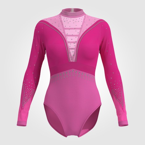 Team USA Long Sleeve Purple Leotard pink 0