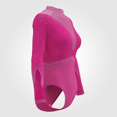 Team USA Long Sleeve Purple Leotard pink 3