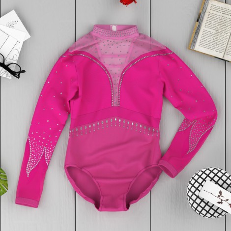Team USA Long Sleeve Purple Leotard pink 6