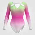 girls purple gymnastics set green