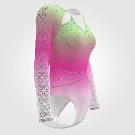 girls purple gymnastics set green 3