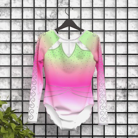 girls purple gymnastics set green 5