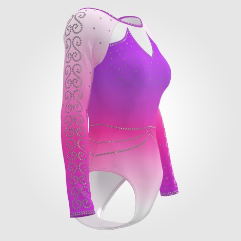 girls purple gymnastics set pink 3