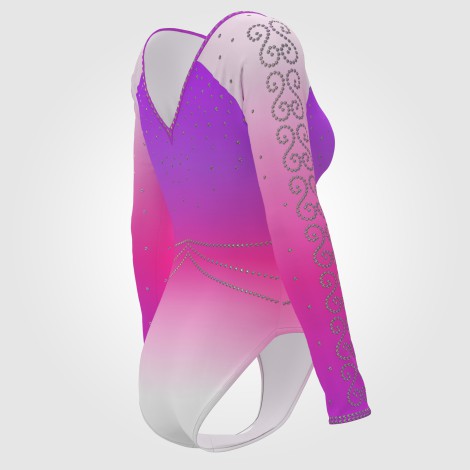 girls purple gymnastics set pink 4