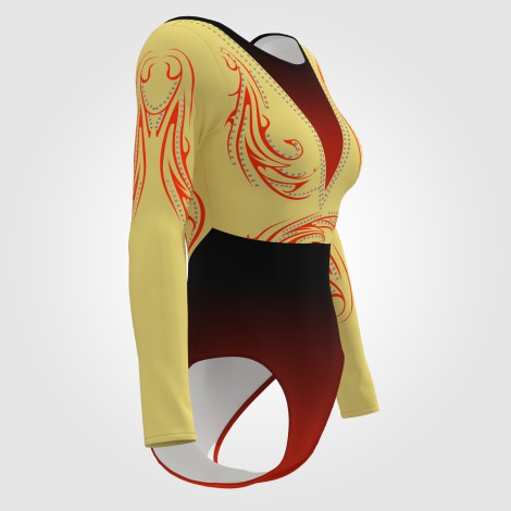 pink gymnastics clothes for girls yellow 3