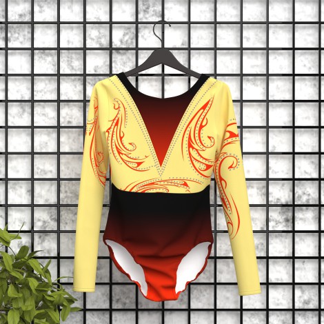 pink gymnastics clothes for girls yellow 5