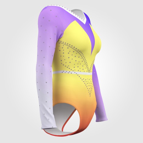 dark purple gymnastics outfits for women yellow 3