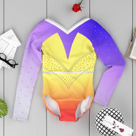 dark purple gymnastics outfits for women yellow 6