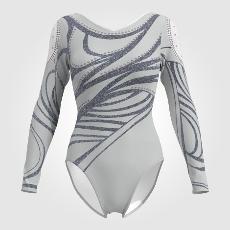 pink and black team usa gymnast in leotard gray 0
