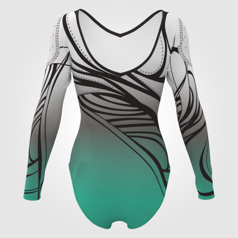 pink and black team usa gymnast in leotard green 1