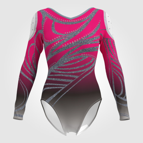 pink and black team usa gymnast in leotard pink 0