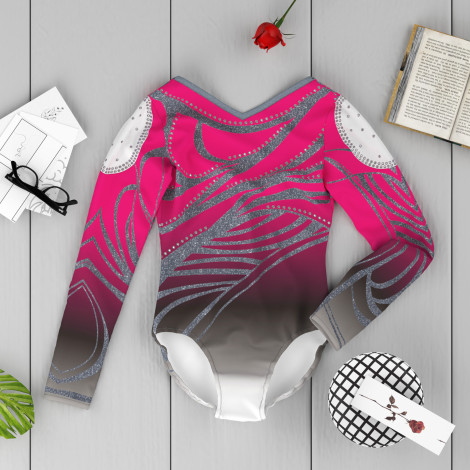 pink and black team usa gymnast in leotard pink 6