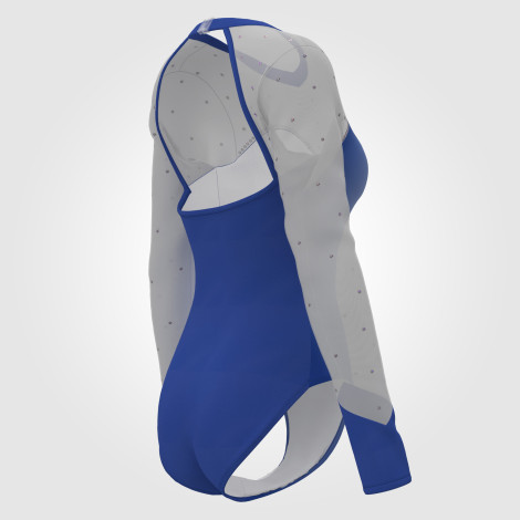 orange competition gymnastics outfits blue 4