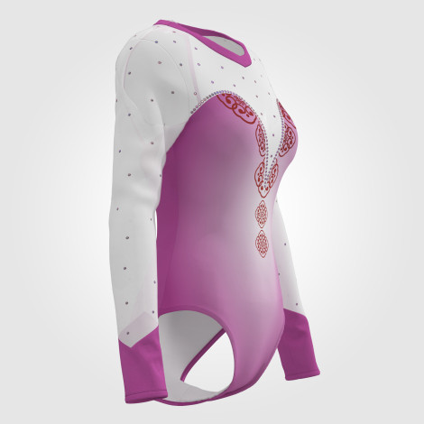 orange competition gymnastics outfits pink 3