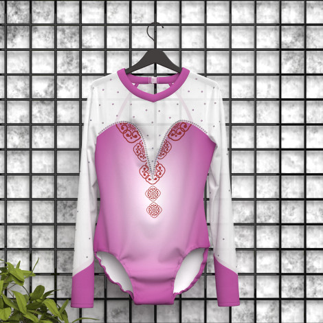 orange competition gymnastics outfits pink 5