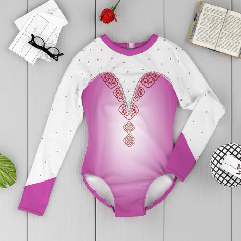 orange competition gymnastics outfits pink 6