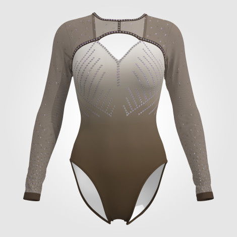pink gymnastics leotards competition brown 0