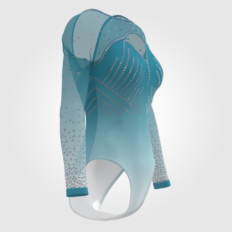 pink gymnastics leotards competition green 3