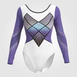 purple competition leotard for gymnastics