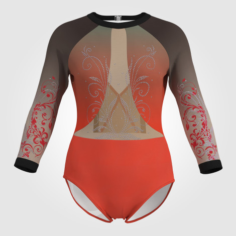 childs orange leotards for gymnastics orange 0