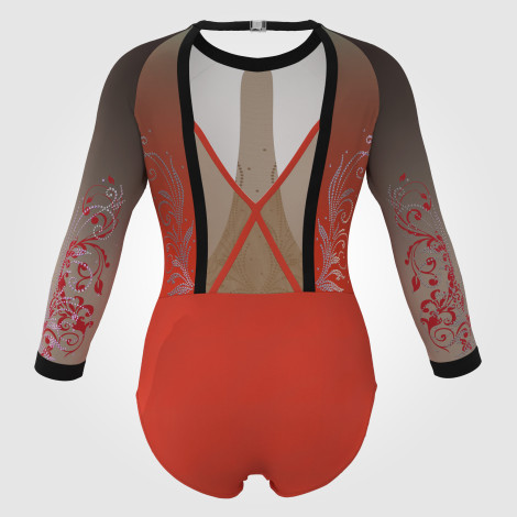 childs orange leotards for gymnastics orange 1