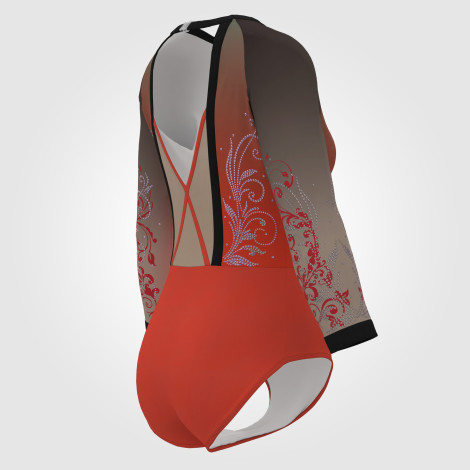 childs orange leotards for gymnastics orange 4