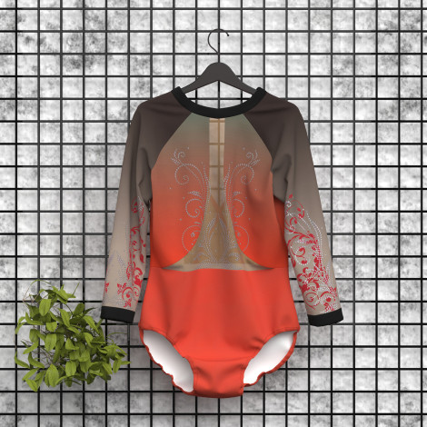childs orange leotards for gymnastics orange 5