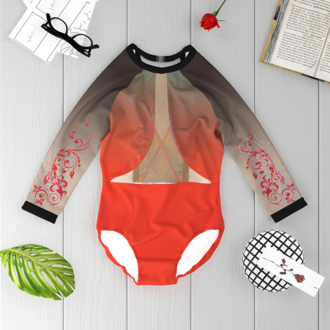 childs orange leotards for gymnastics orange 6