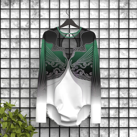 gymnastics outfits store green 5