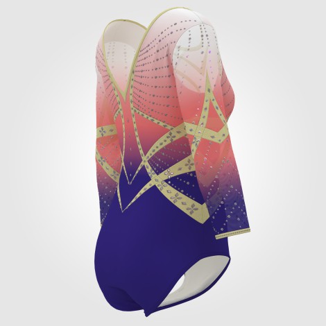 teens dark green gym leotard blue 4